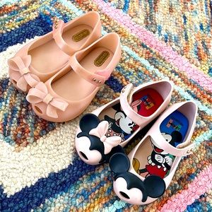 2 pairs of Mini Melissa shoes size 9